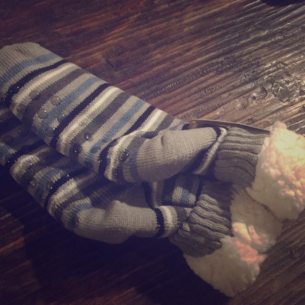 Thermal winter fleece home socks